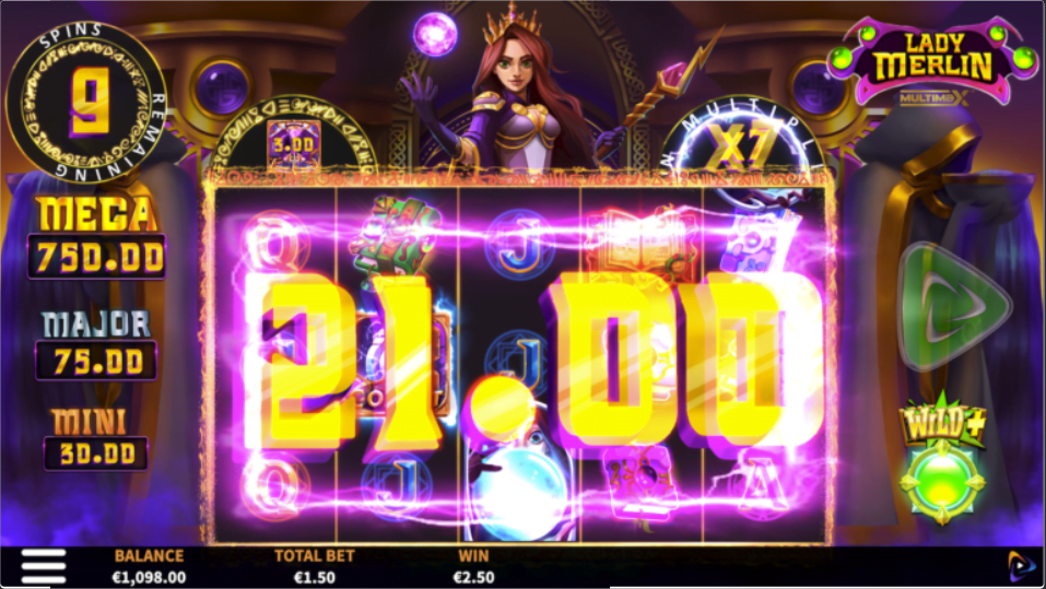 Lady Merlin Slot Big Win