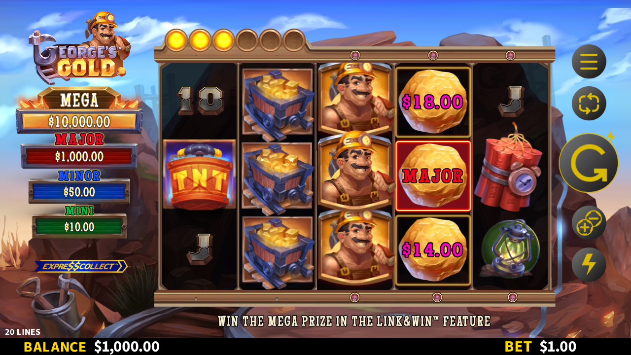 George's Gold Slot Gameplay